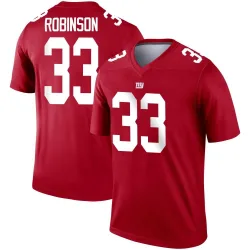 Legend Aaron Robinson Men's New York Giants Red Inverted Jersey - Nike