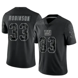 Limited Aaron Robinson Men's New York Giants Black Reflective Jersey - Nike