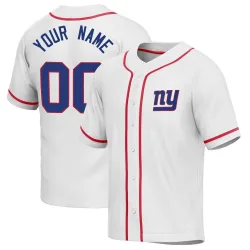 New York Giants Nike Game Jersey - Rush Blue - Custom - Mens