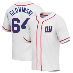 Men's Nike Mark Glowinski Royal New York Giants Game Player Jersey